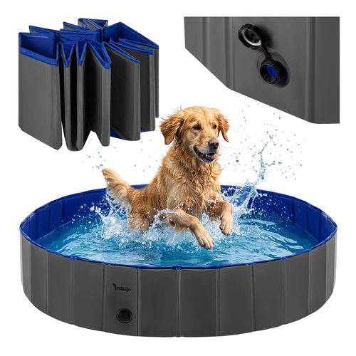 Entrepotbrico - Piscine pour chiens, animaux, pliable, jardin, grande pour la baignade 160x30cm, parc à jeux puissant 600l
