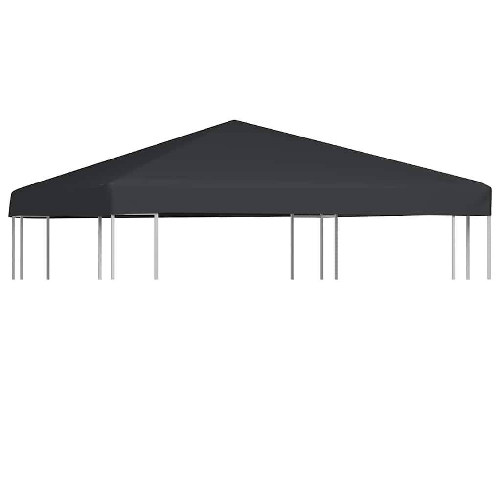 Toile de Tonnelle 3x3 m Polyester PVC Bâche de Rechange Imperméable pour Belvédère de Jardin Gris - ComfortXL Outdoor Living - Image 1
