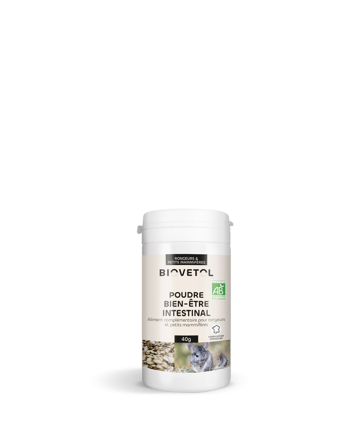 Biovetol - Poudre Hygiène intestinale Bio rongeurs - 40g - Image 1