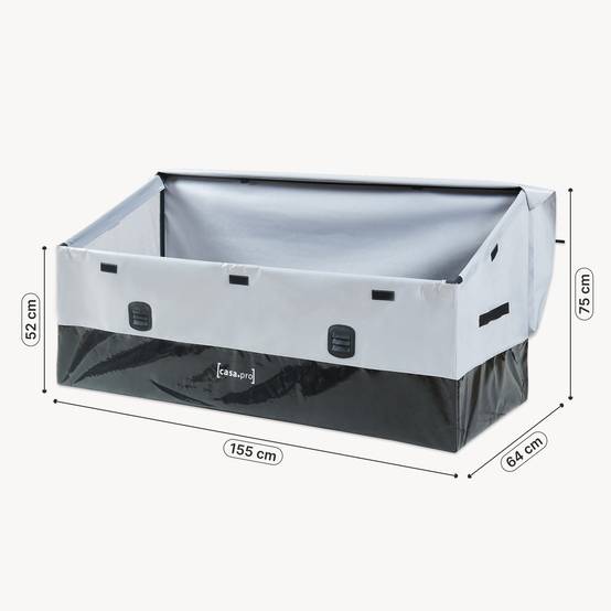 Casa.Pro - Boîte de rangement d'extérieur Alanno 560 L 155 x 64 cm gris noir casa.pro - Image 4