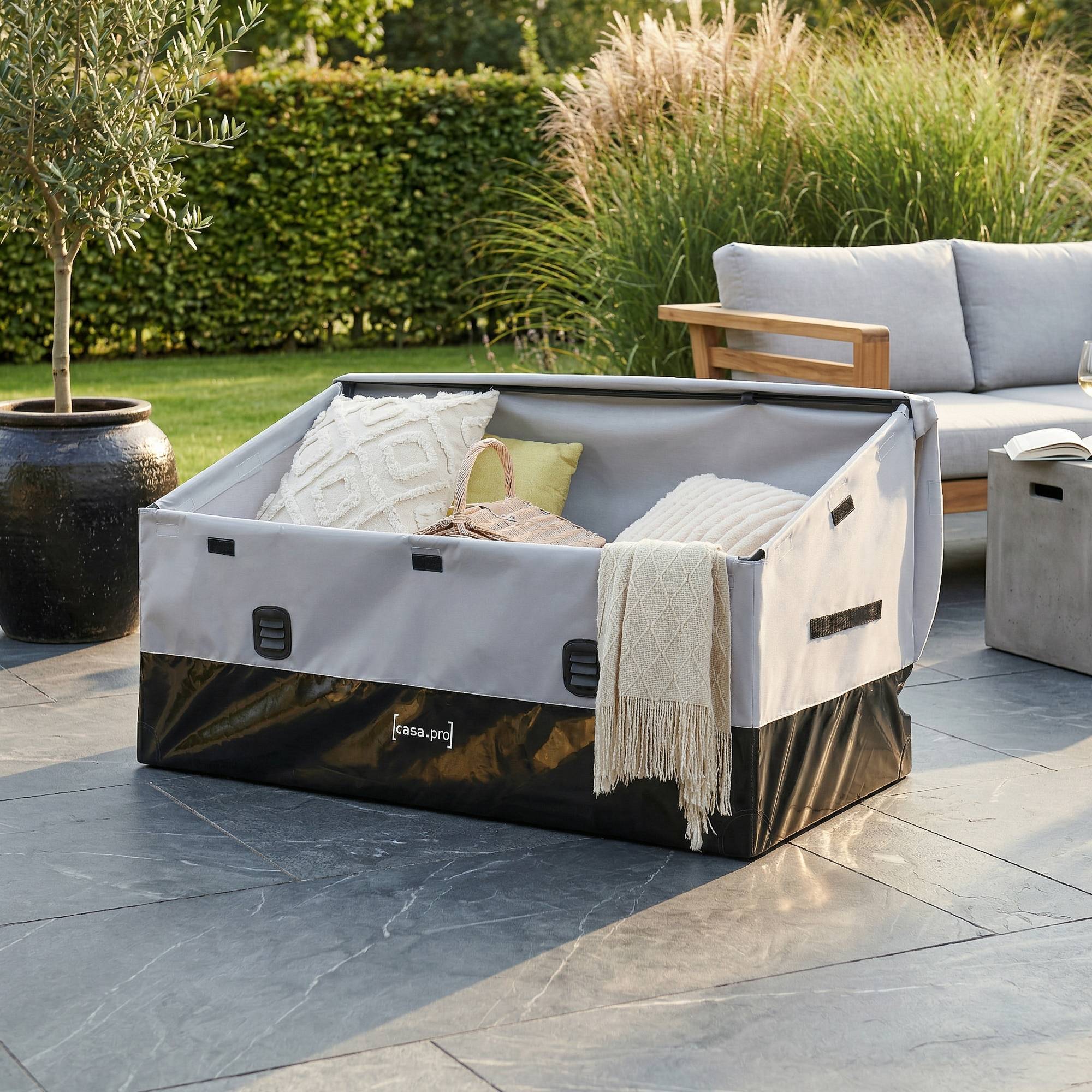Casa.Pro - Boîte de rangement d'extérieur Alanno 560 L 155 x 64 cm gris noir casa.pro - Image 5