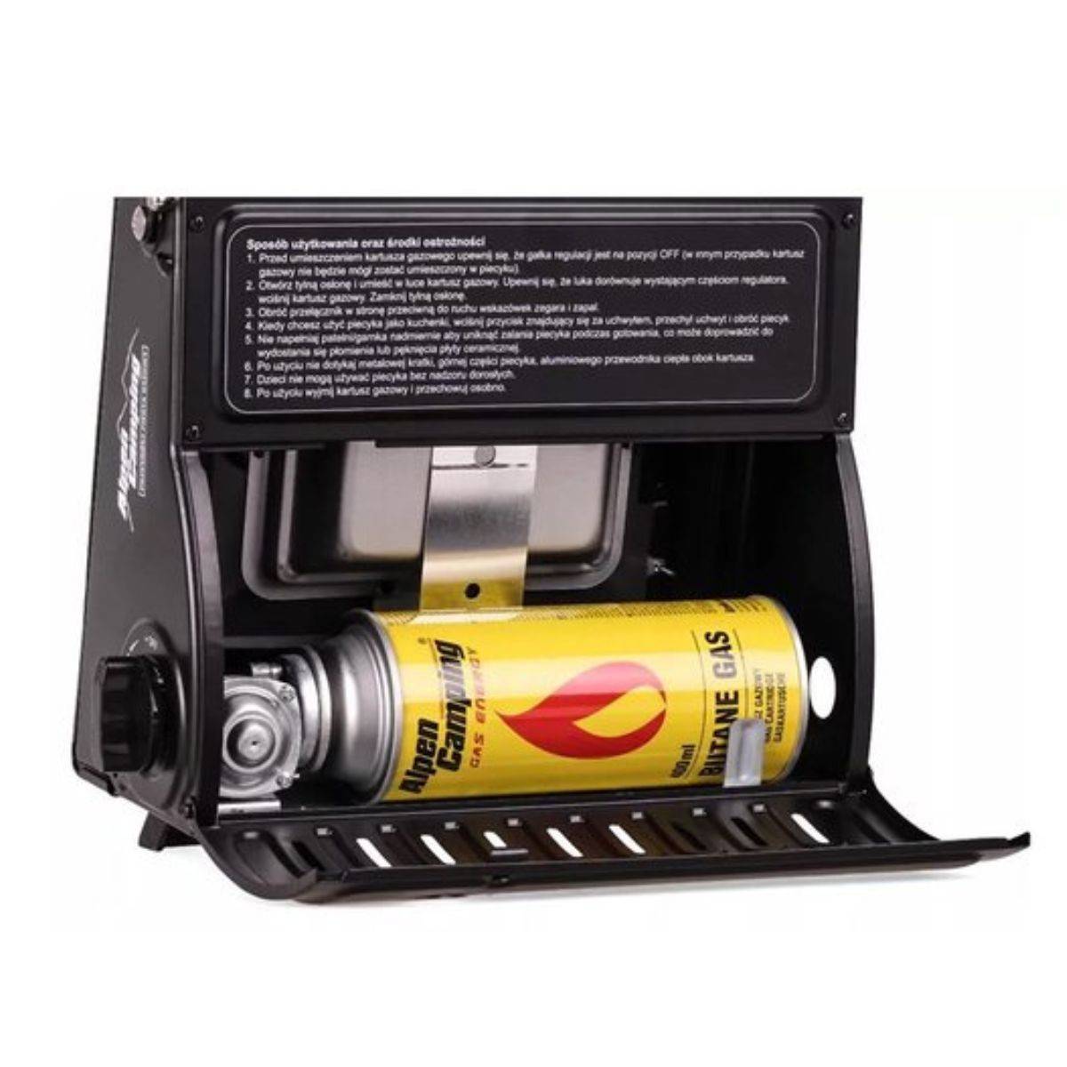 Chauffage à gaz portable 1700W Piezo Sécurité thermocouple ALPEN Camping Basses températures - Imagen 5
