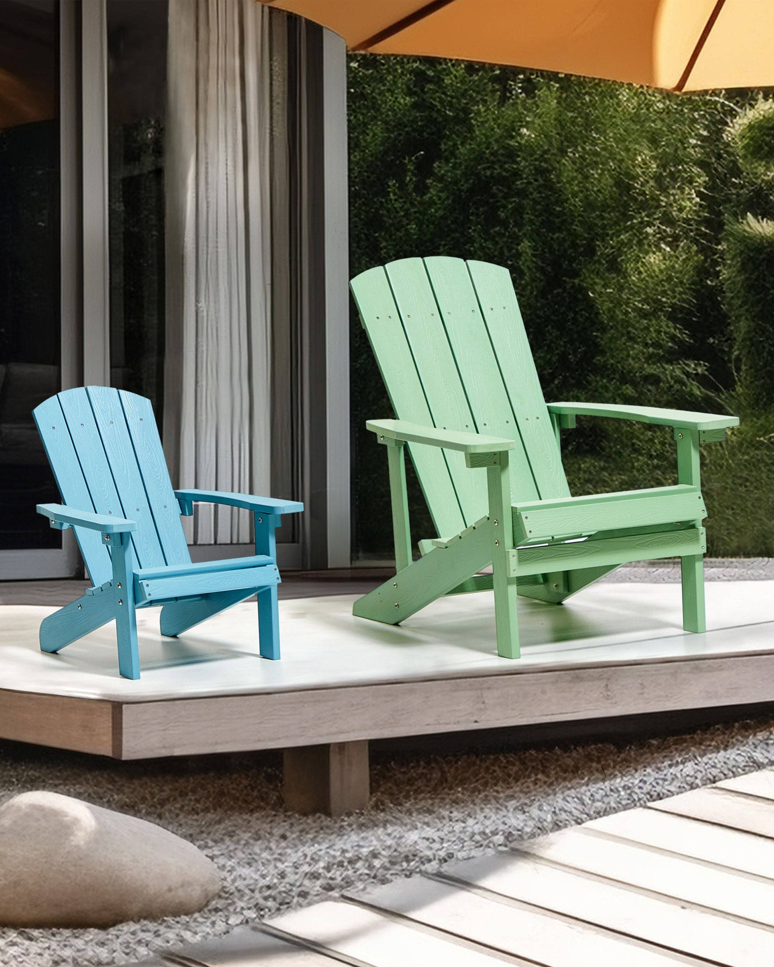 Beliani - Chaise de jardin Bois synthétique Vert clair ADIRONDACK - Beliani - Imagen 1