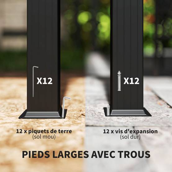 Pergola rétractable aluminium pour terrasse toit ajustable anti-UV beige 3,5x6m - ComfortXL Outdoor Living - Image 8