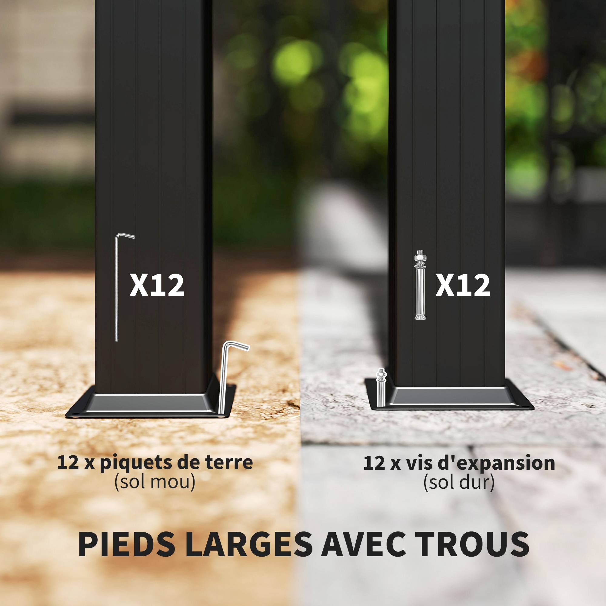 Pergola rétractable aluminium pour terrasse toit ajustable anti-UV beige 3,5x6m - ComfortXL Outdoor Living - Image 8