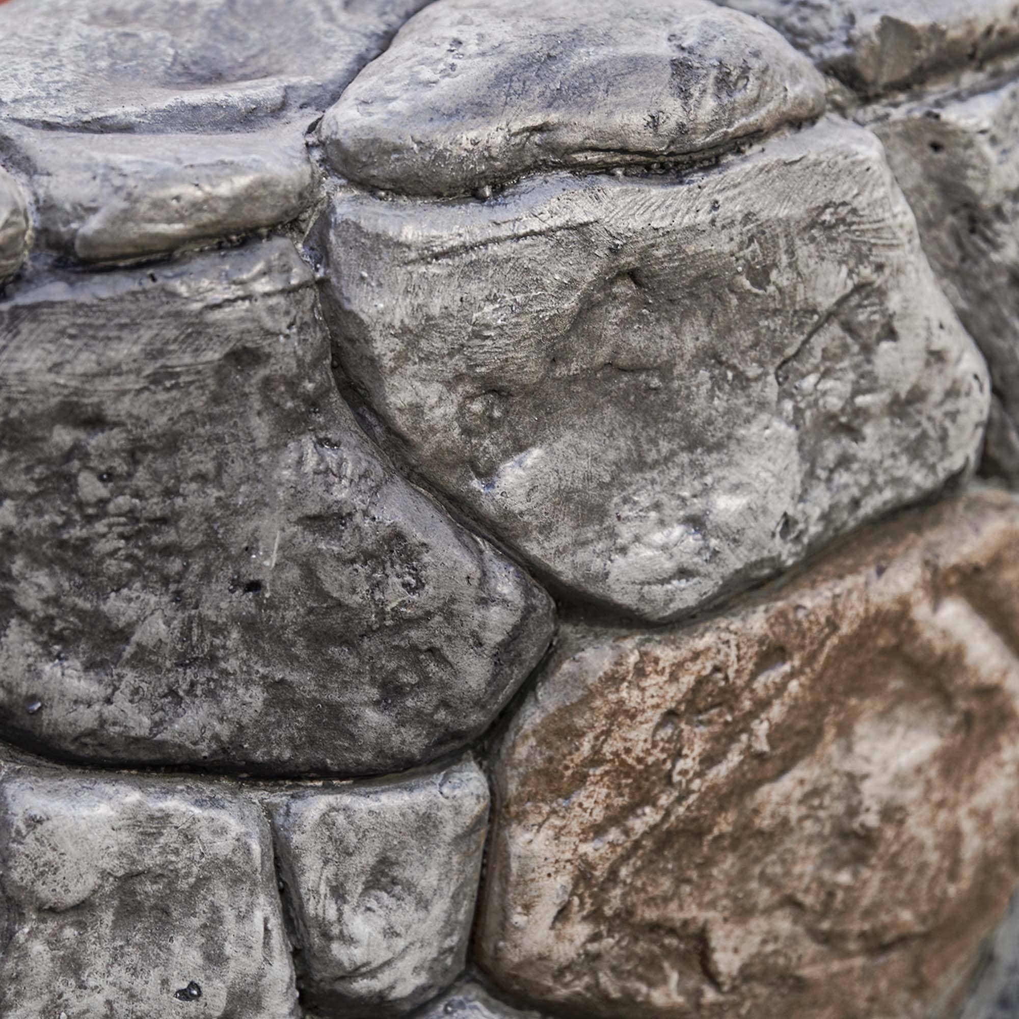 Brasero à gaz en effet béton gris avec pierres de lave Teamson Home - Imagen 9