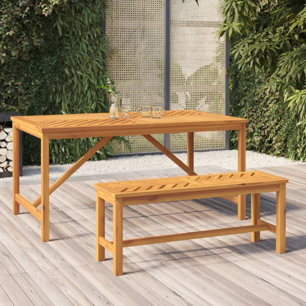 Maison Chic - Banc de jardin - Banc d'extérieur - Banquette 110 cm bois massif d'acacia - Imagen 2