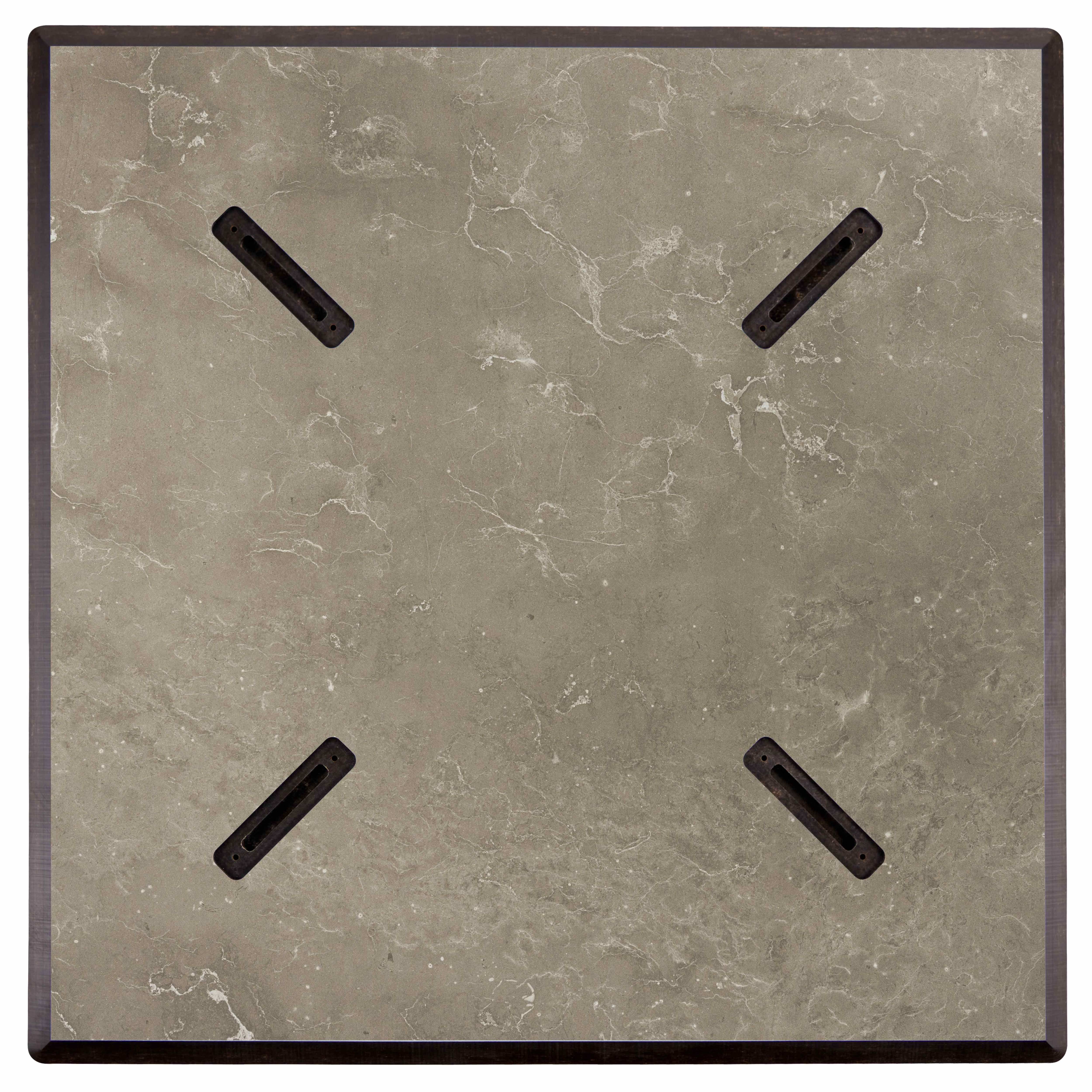 Oviala - Table de terrasse 60 cm inclinable stratifié en beton marbre beige Opéra - Oviala - Imagen 4