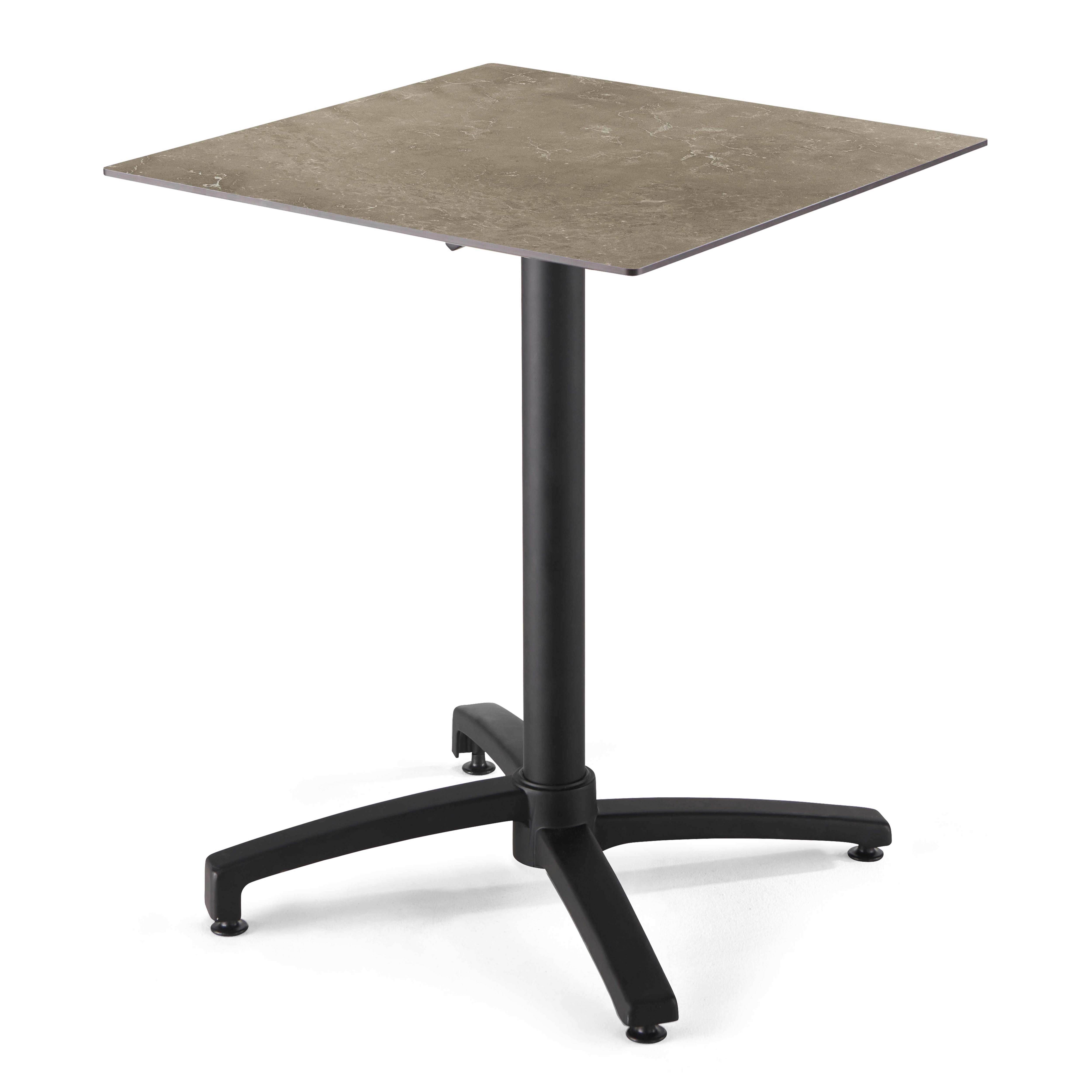 Oviala - Table de terrasse 60 cm inclinable stratifié en beton marbre beige Opéra - Oviala - Imagen 1