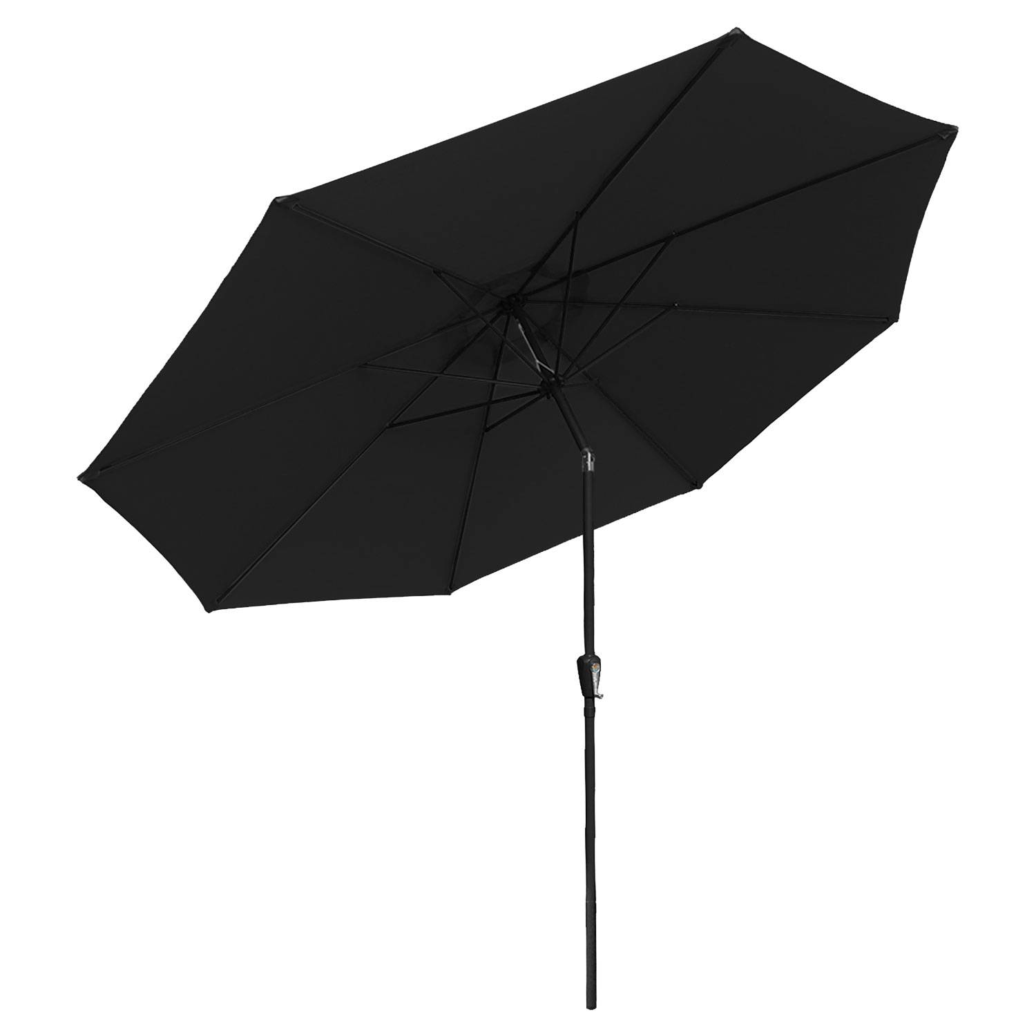 Happy Garden - Parasol droit HAPUNA rond 3,30m de diamètre noir - HAPPY GARDEN - Imagen 2
