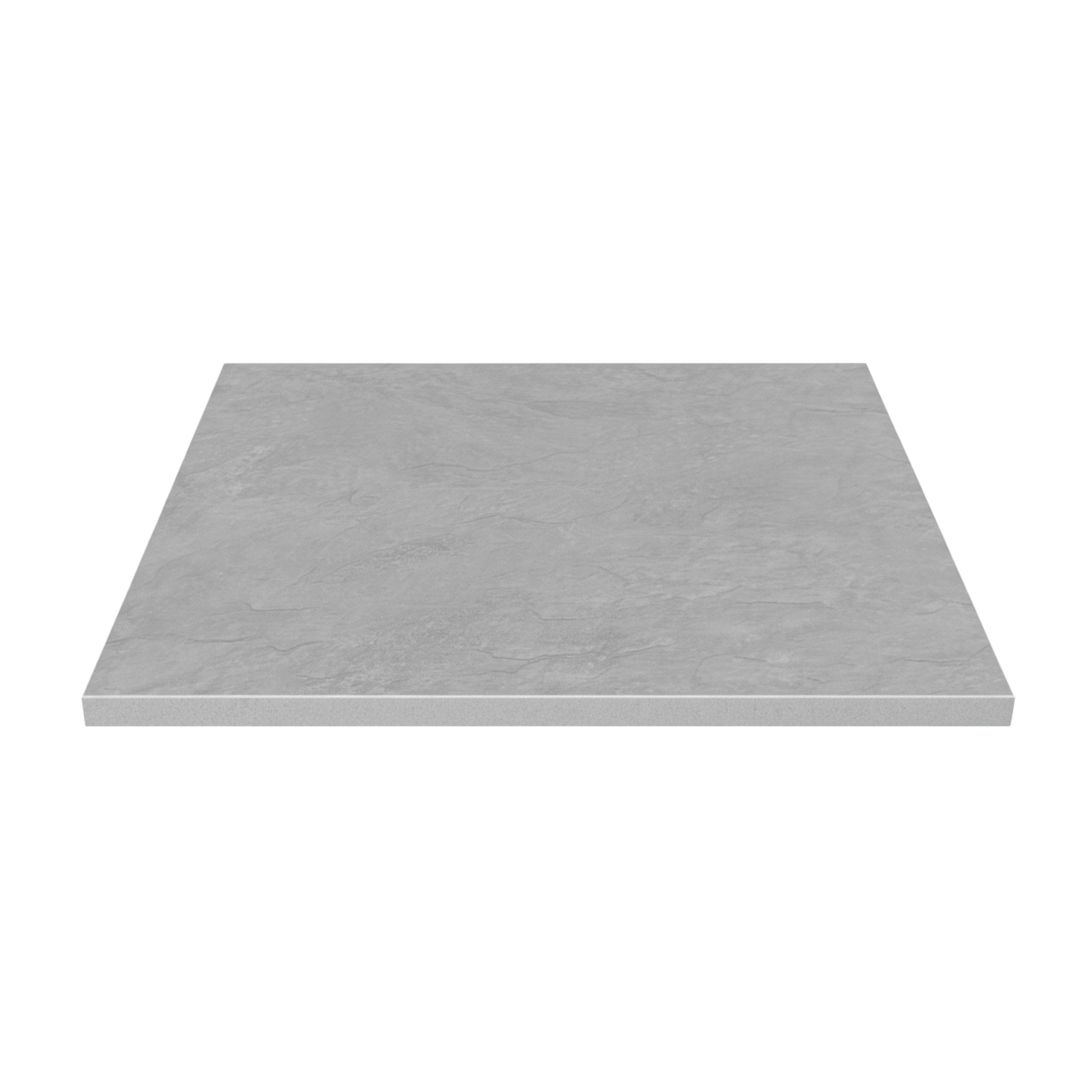 Oviala - Plateau de table carré stratifié 70 x 70 cm béton ciré Haussmann - Oviala - Imagen 3