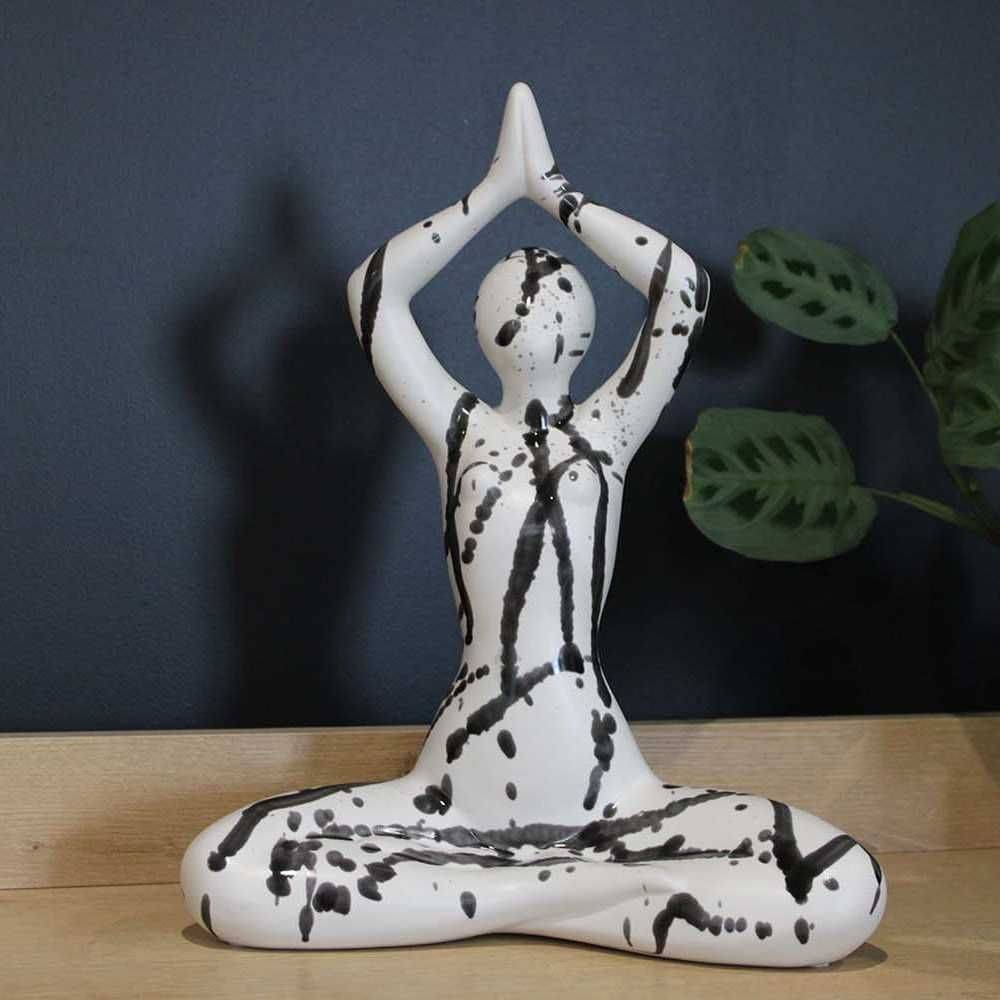 Drimmer - Statuette yoga en céramique Zoya  splash Drimmer - Imagen 4