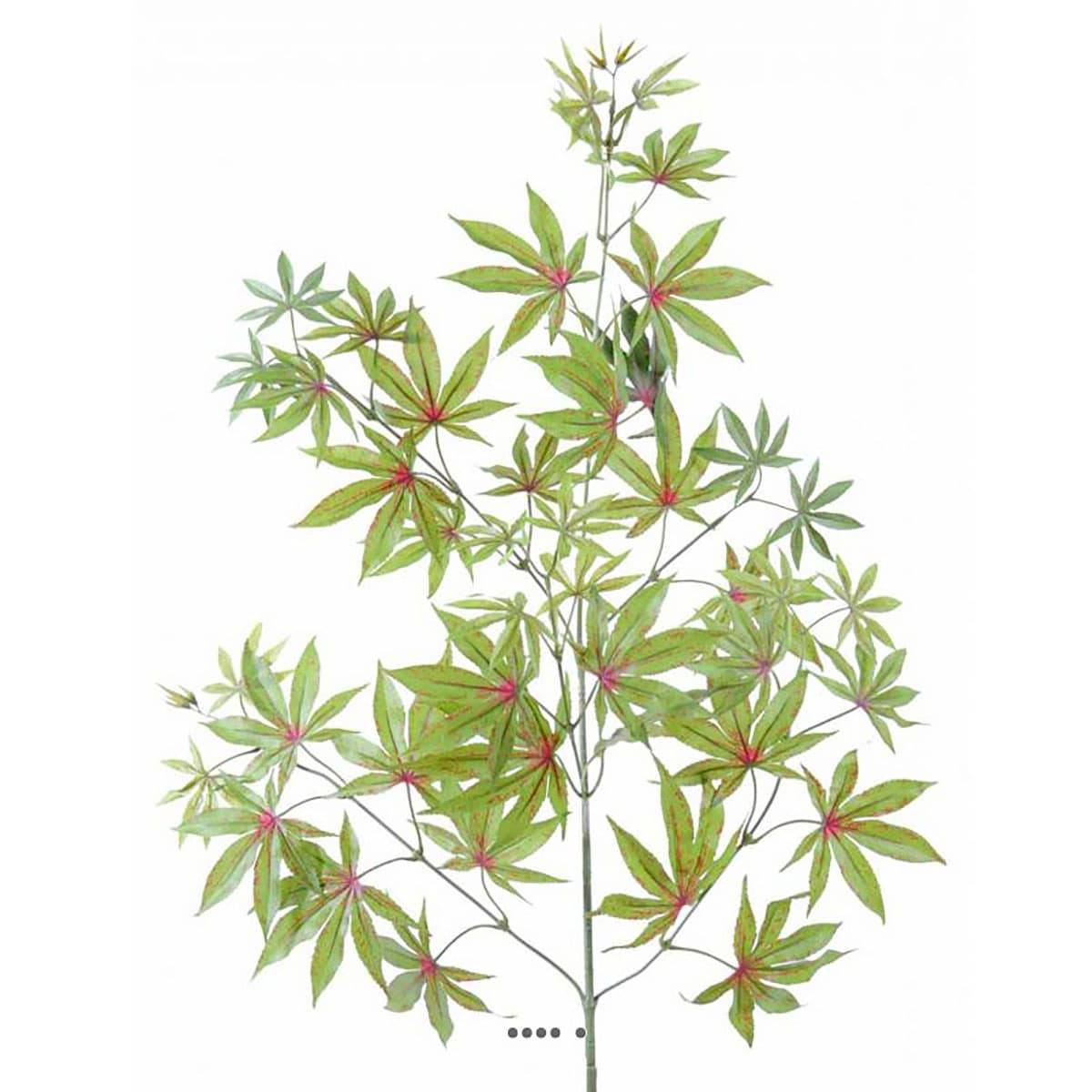 Artificielles - Branche d'aralia artificielle H 70 cm Magnifique vert-rouge - Imagen 1