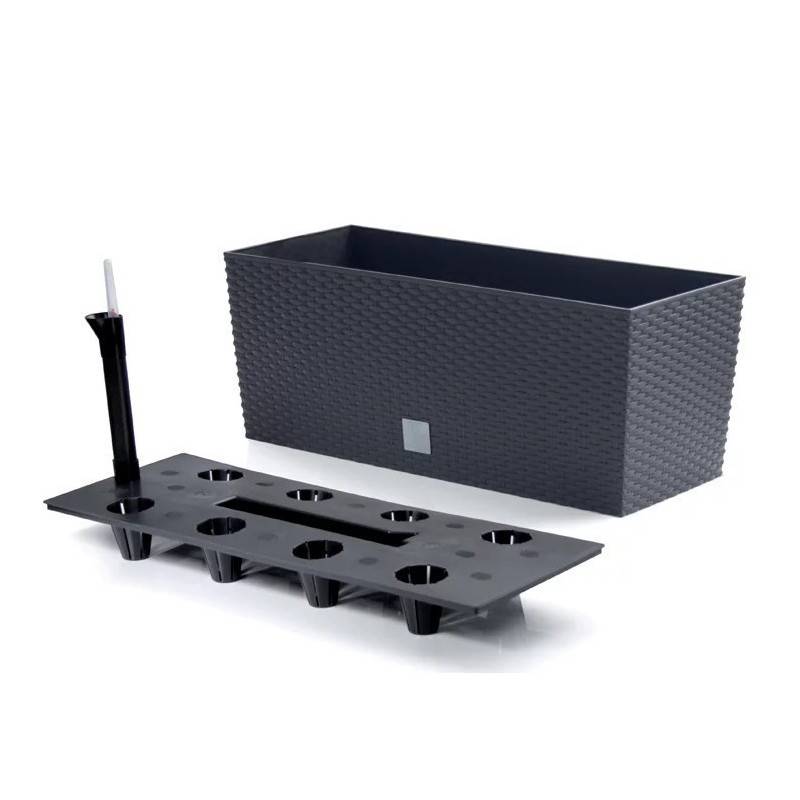 Lem Select - Jardinière RATO Tressé Anthracite - 17L - Longueur 50cm - Imagen 1