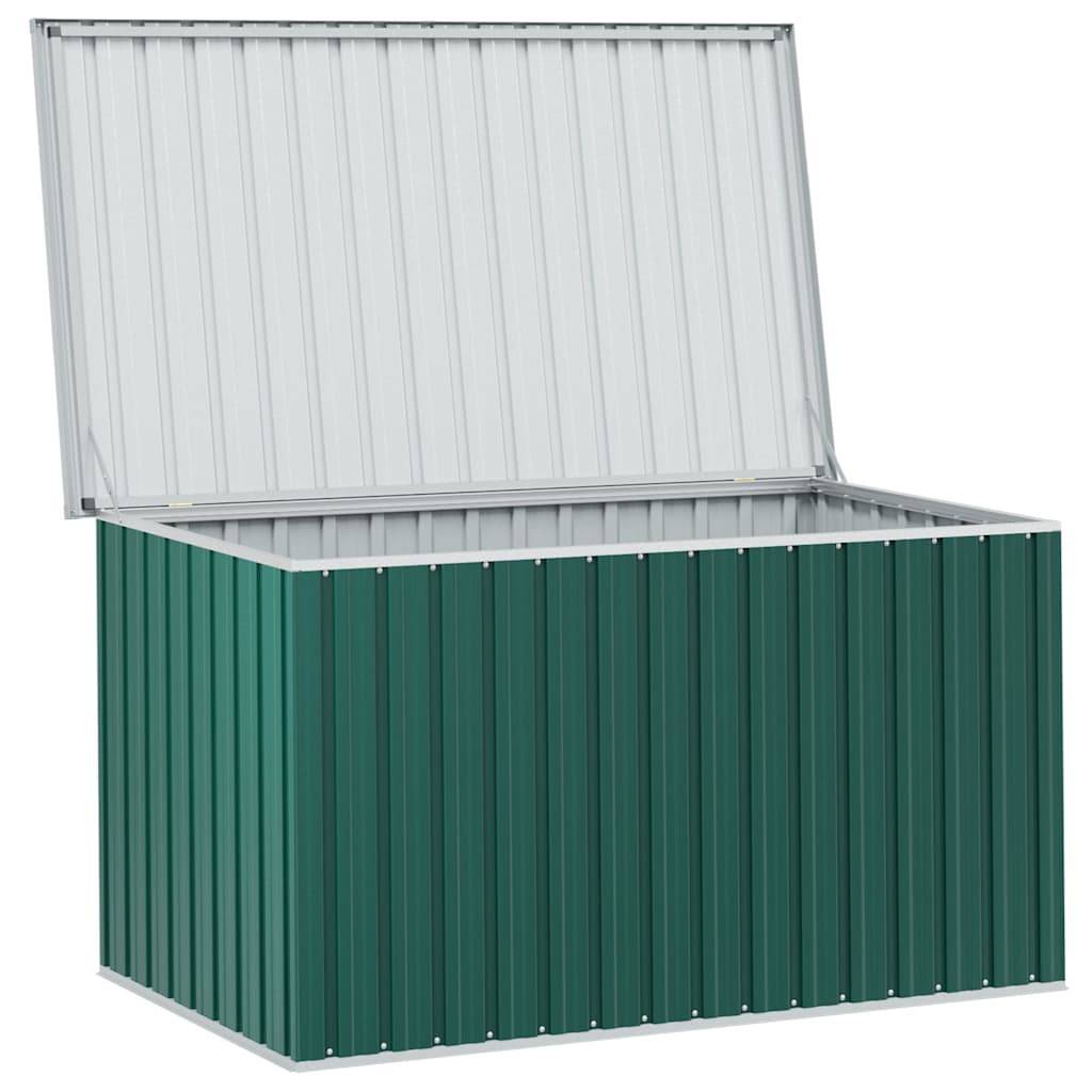 Coffre de rangement de jardin acier galvanisé vert 171 x 99 x 93 cm - PANGIVO - Image 4