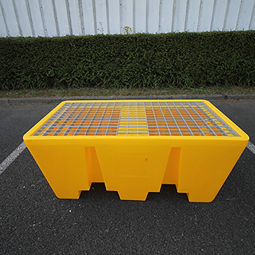 Bac de rétention pehd 300l premium pour 2 fûts - lot de 4-plast'up rotomoulage - Imagen 2