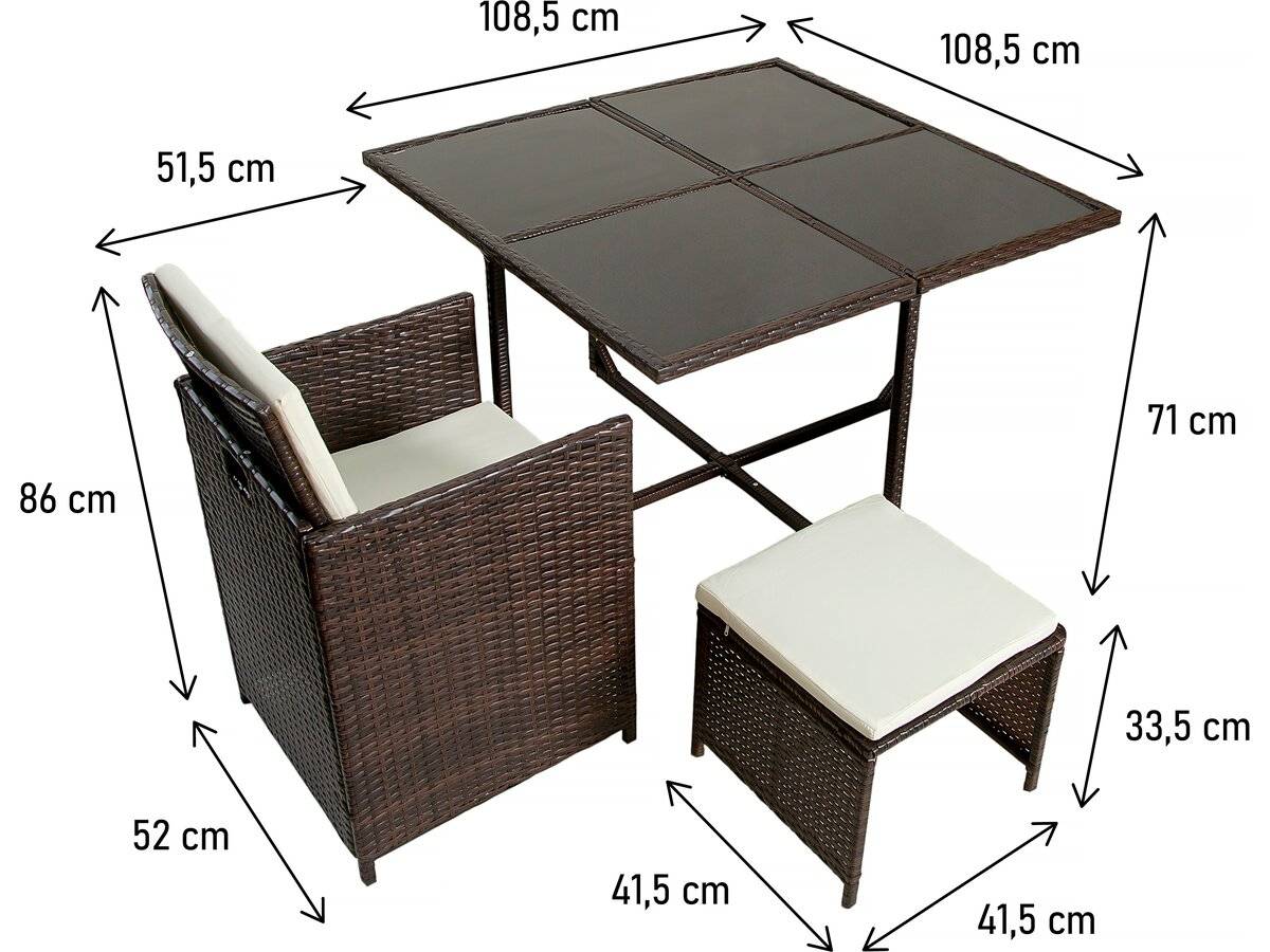 Salon De Jardin Repas En Résine Tressée  6 Places "nunez" - Marron -habitat Et Jardin - Image 3