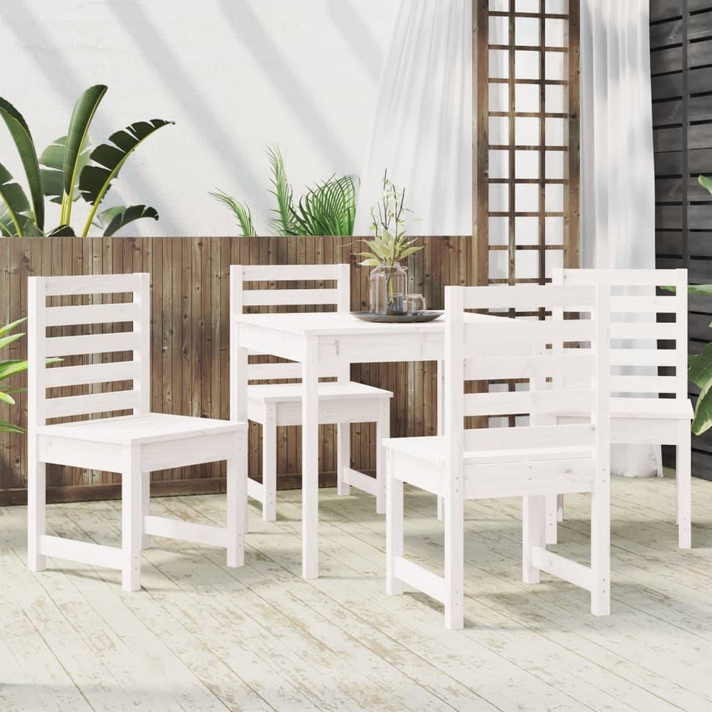 Vidaxl - Ensemble à manger de jardin 5 pcs-Salons de jardin blanc bois massif de pin 988125 - Image 3