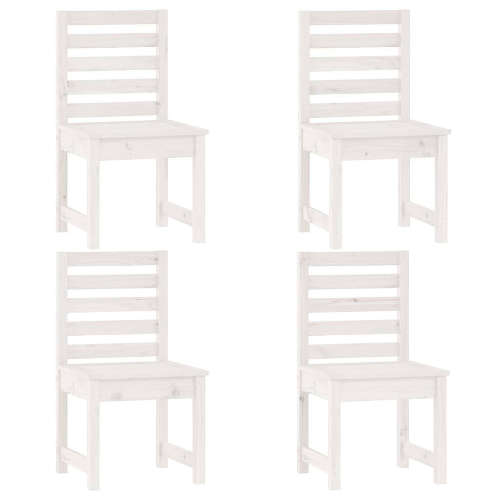 Vidaxl - Ensemble à manger de jardin 5 pcs-Salons de jardin blanc bois massif de pin 988125 - Image 5