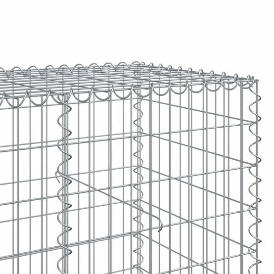 Panier Gabion Acier Galvanisé Mur Soutènement Jardin Argenté 100x100x100 cm – ComfortXL Outdoor Living - Image 4