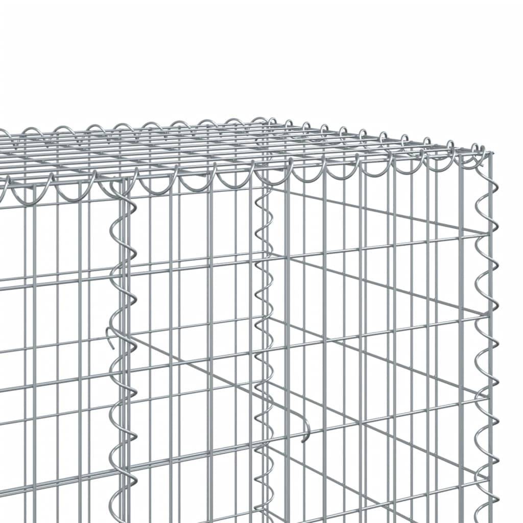 Panier Gabion Acier Galvanisé Mur Soutènement Jardin Argenté 100x100x100 cm – ComfortXL Outdoor Living - Image 4