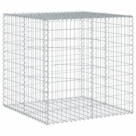 Panier Gabion Acier Galvanisé Mur Soutènement Jardin Argenté 100x100x100 cm – ComfortXL Outdoor Living - Image 3