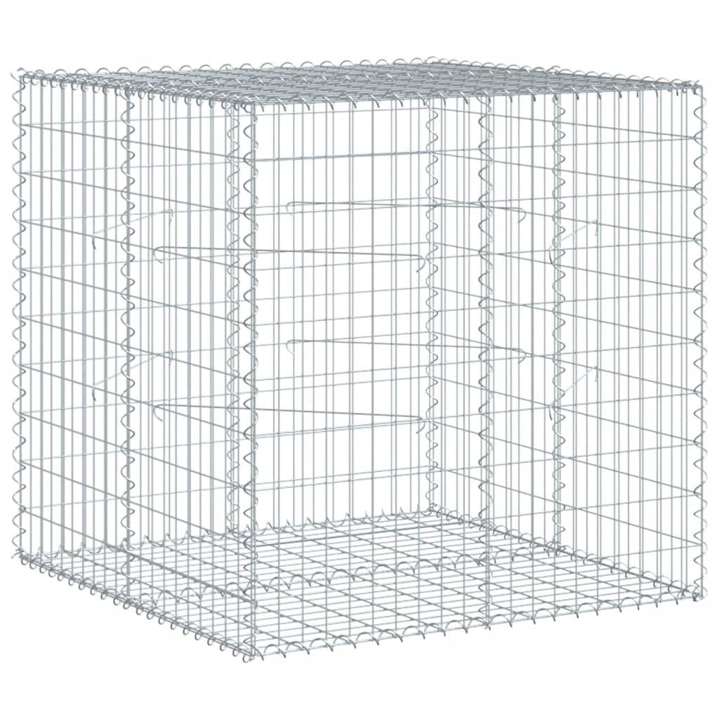 Panier Gabion Acier Galvanisé Mur Soutènement Jardin Argenté 100x100x100 cm – ComfortXL Outdoor Living - Image 3