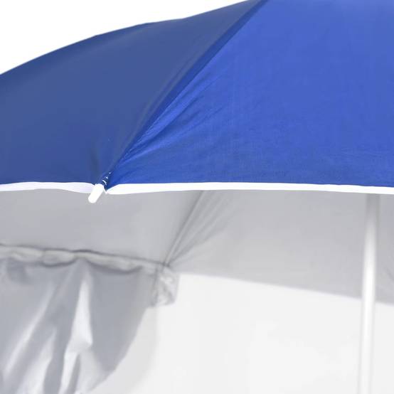Helloshop26 - Parasol mobilier de jardin de plage avec parois latérales 215 cm bleu - Imagen 5