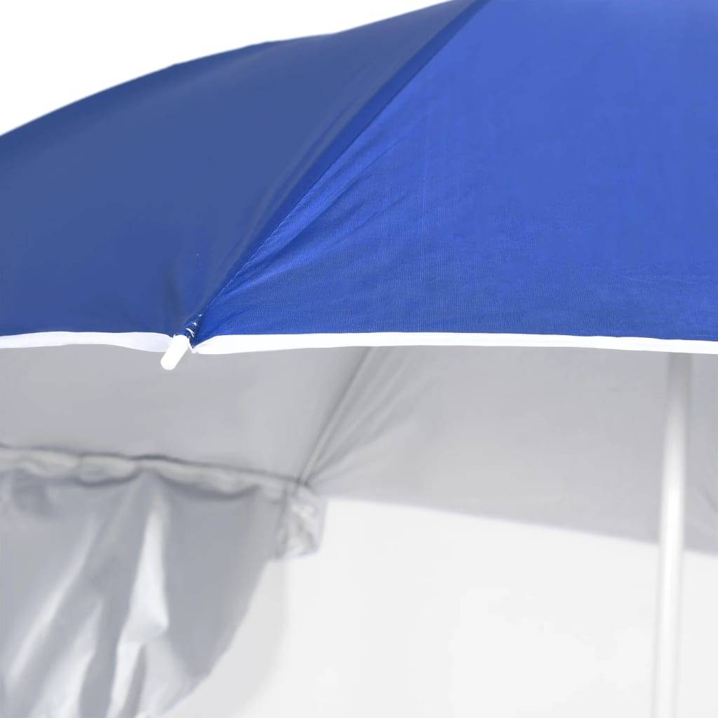 Helloshop26 - Parasol mobilier de jardin de plage avec parois latérales 215 cm bleu - Imagen 5