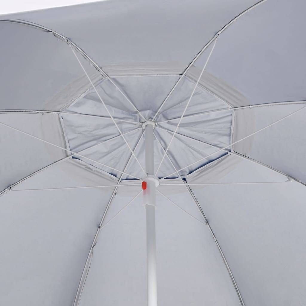 Helloshop26 - Parasol mobilier de jardin de plage avec parois latérales 215 cm bleu - Imagen 6
