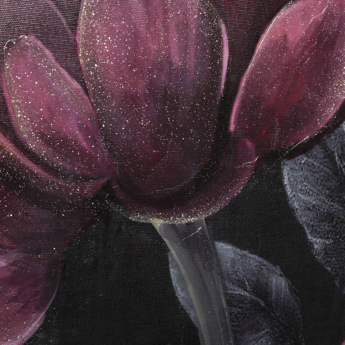 Atmosphera - Toile peinte "Fleur" 58x58cm - Atmosphera Créateur d'intérieur - Imagen 3