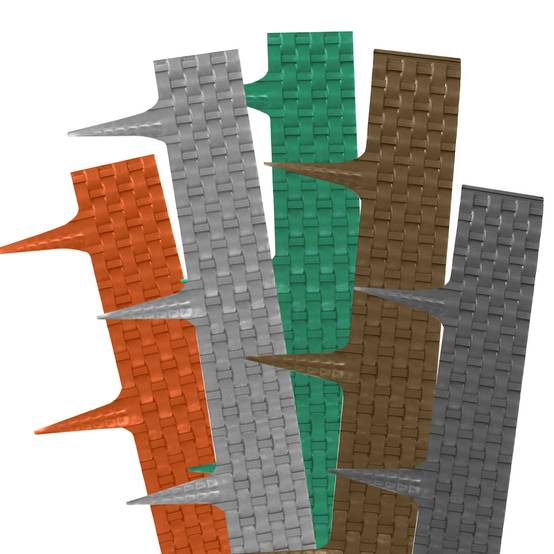 Bordure de pelouse aspect rotin terracotta 4x80 cm – Bordure jardin plastique flexible massif - Image 5