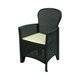 Dmora - Chaise d'extérieur Dboatti, Siège de jardin, Fauteuil d'extérieur effet rotin, 100% Made in Italy, 60x58h89 cm, Anthracite - Dmora - Imagen 8