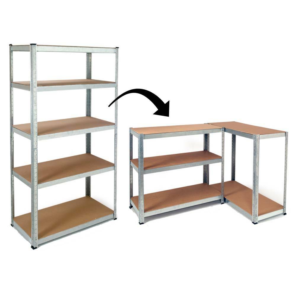 Etagère modulable en métal pour charges lourdes 40 cm Gris - Image 9