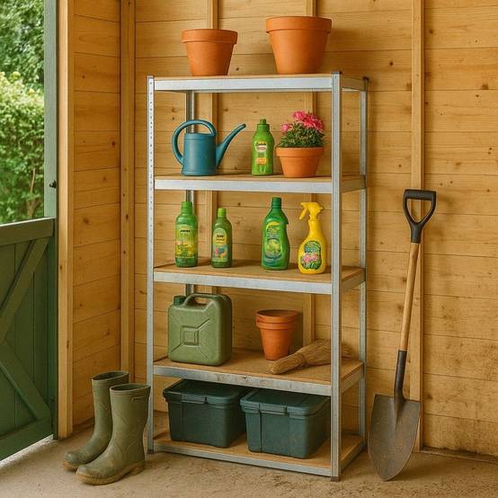 Etagère modulable en métal pour charges lourdes 40 cm Gris - Image 4