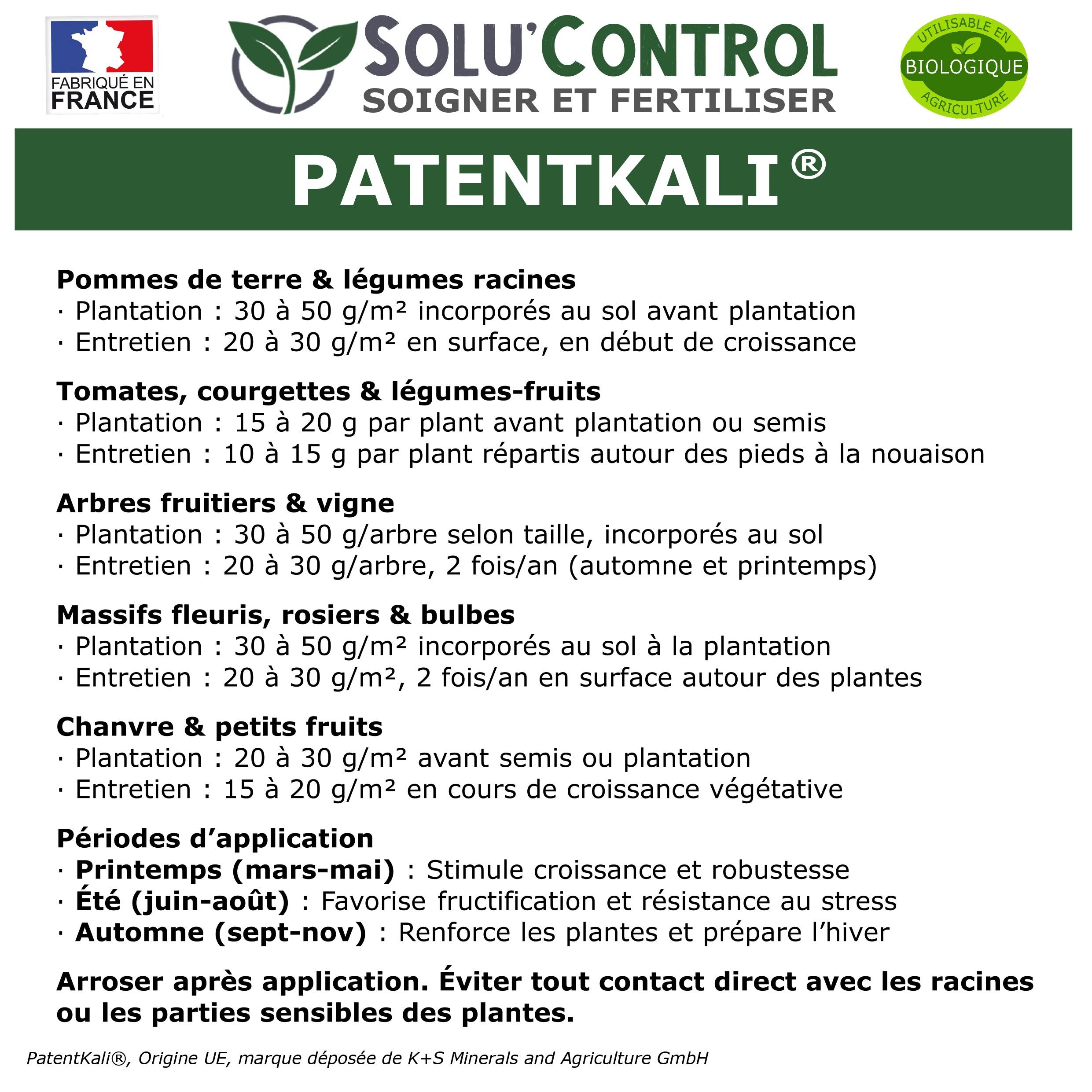 SOLU’CONTROL - 2 kg de PatentKali® – Engrais Potassique 100% Naturel - Image 3