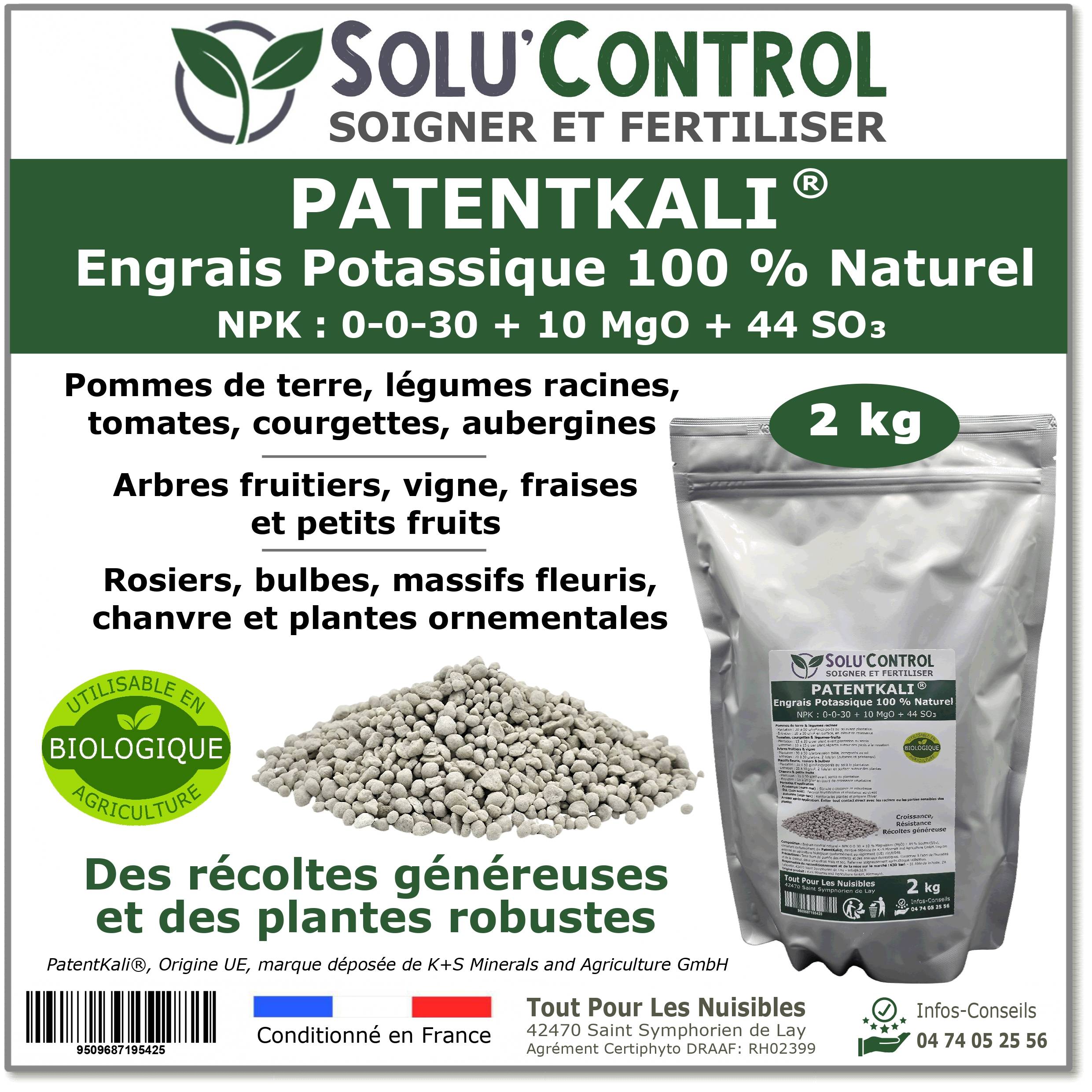 SOLU’CONTROL - 2 kg de PatentKali® – Engrais Potassique 100% Naturel - Image 1