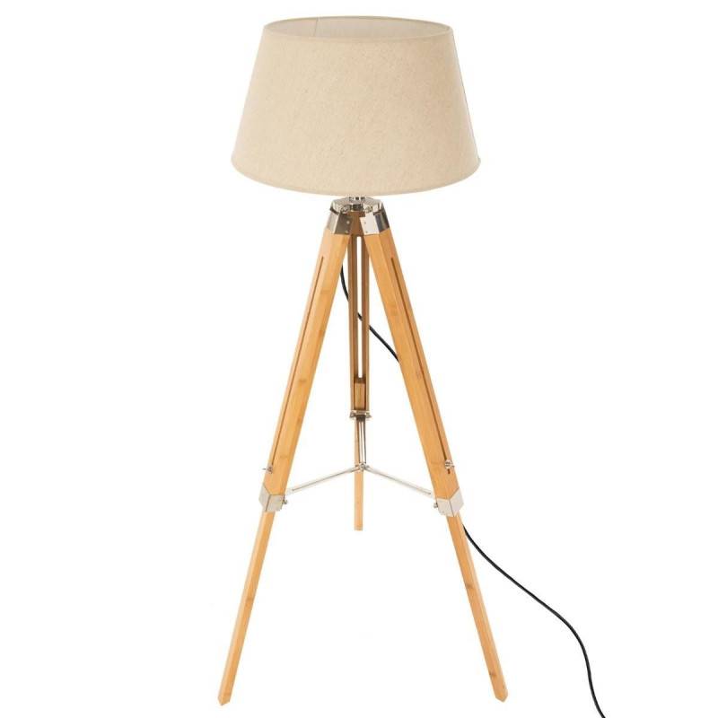 Lampadaire trepied droit métal, rouge 160 cm
