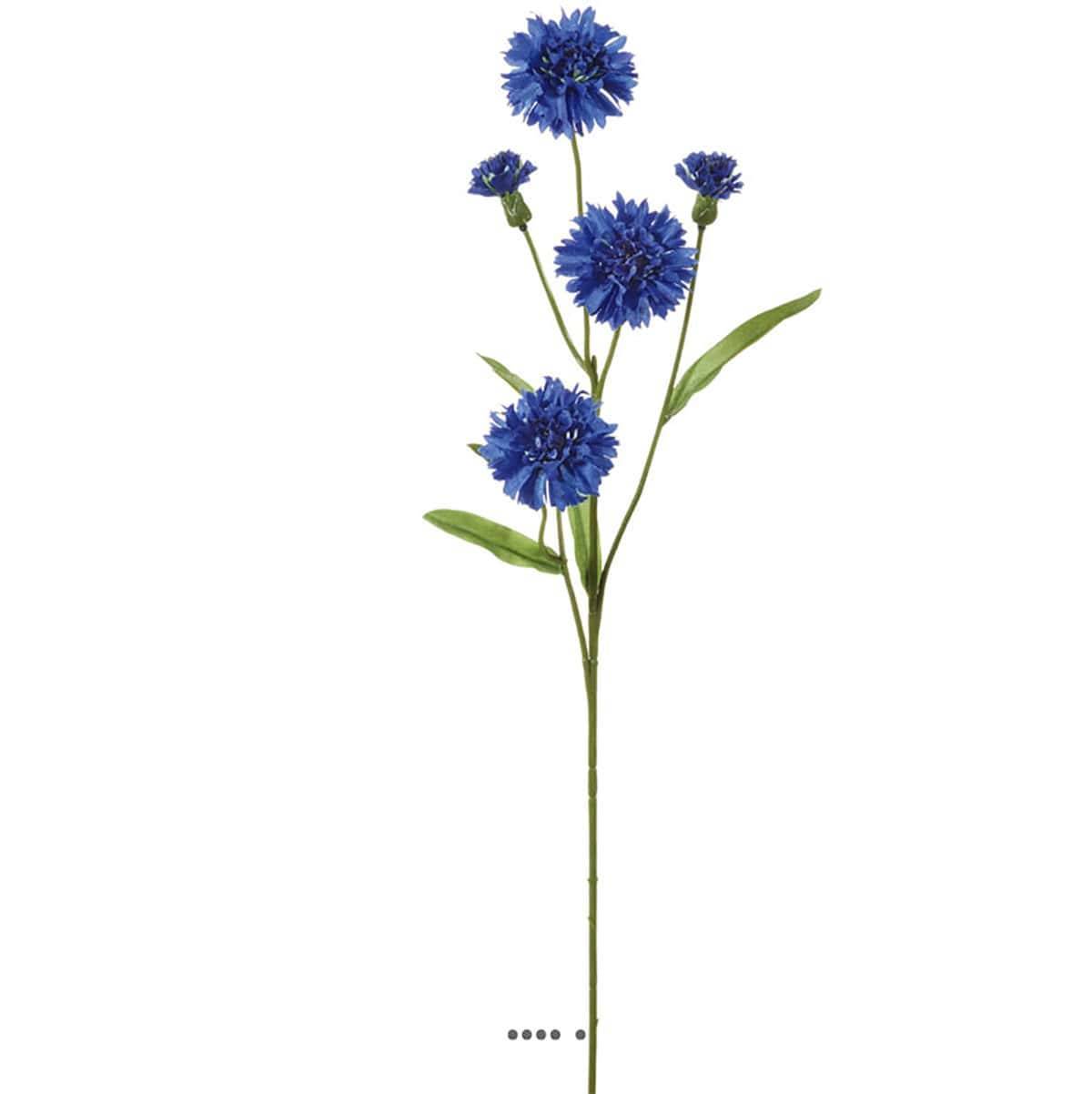 Artificielles - Bleuet artificiel en tige H 61 cm 5 têtes - Imagen 1