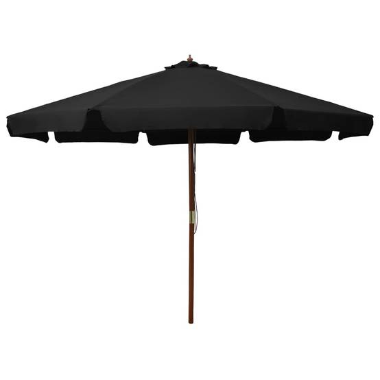 Parasol extérieur mât bois noir 330 x 240 cm - PANGIVO - Image 1