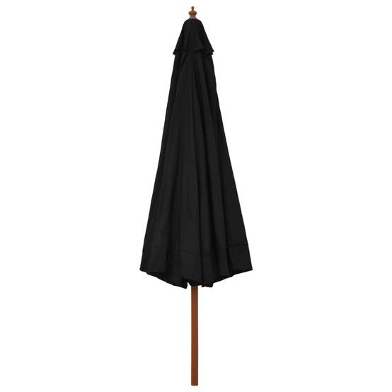 Parasol extérieur mât bois noir 330 x 240 cm - PANGIVO - Image 3