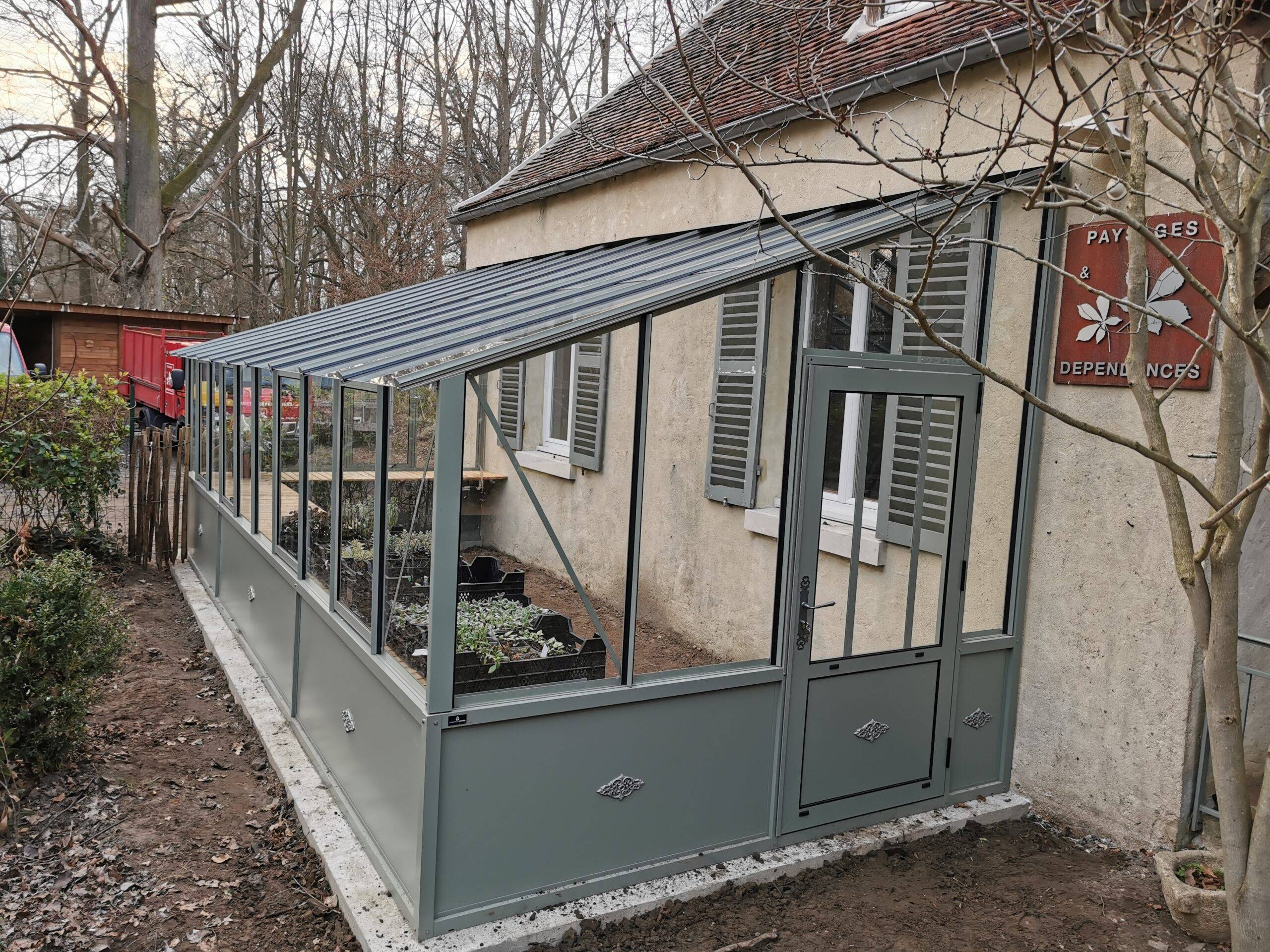 Serre en verre à l'ancienne - Hortense Soubassement - Aluminium - 10m² - mars rouille - L'atelier Des Serres - Imagen 5