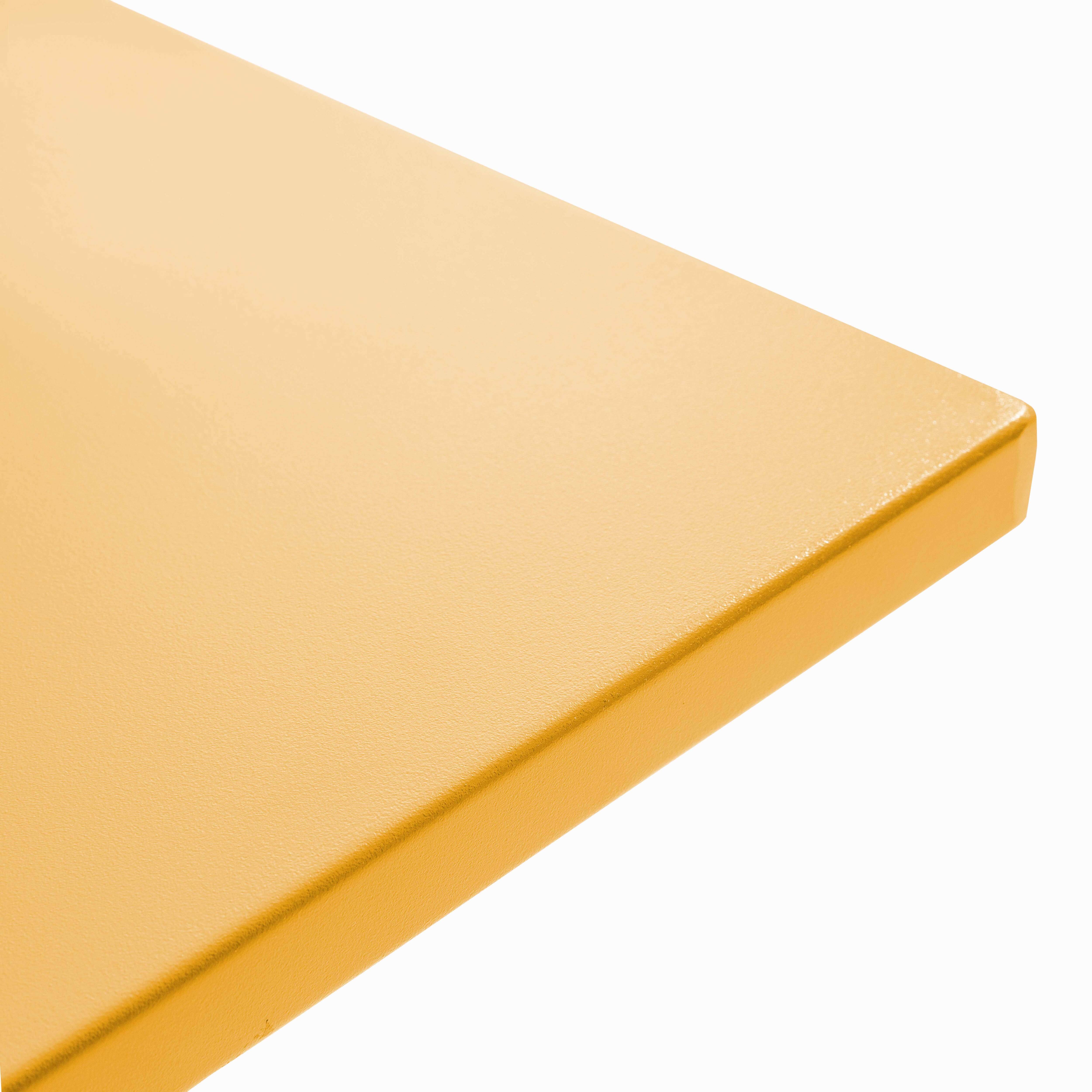 Oviala - Ensemble table de jardin carrée et 2 chaises métal jaune Palavas - Oviala - Imagen 4