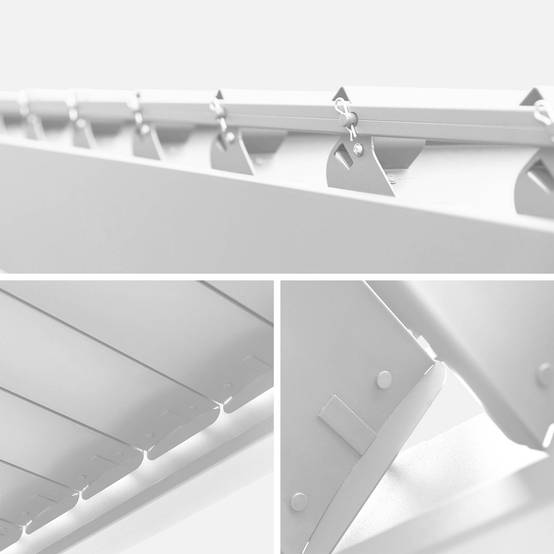 sweeek - Pergola bioclimatique aluminium 4x3m blanc + 1 persienne 100cm + 1 persienne 130cm Triomphe | sweeek - Image 5