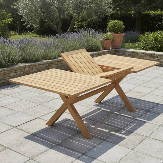 Table extensible rectangulaire teck massif Linarte 174/234 x100 cm - TECK'Attitude - Imagen 7