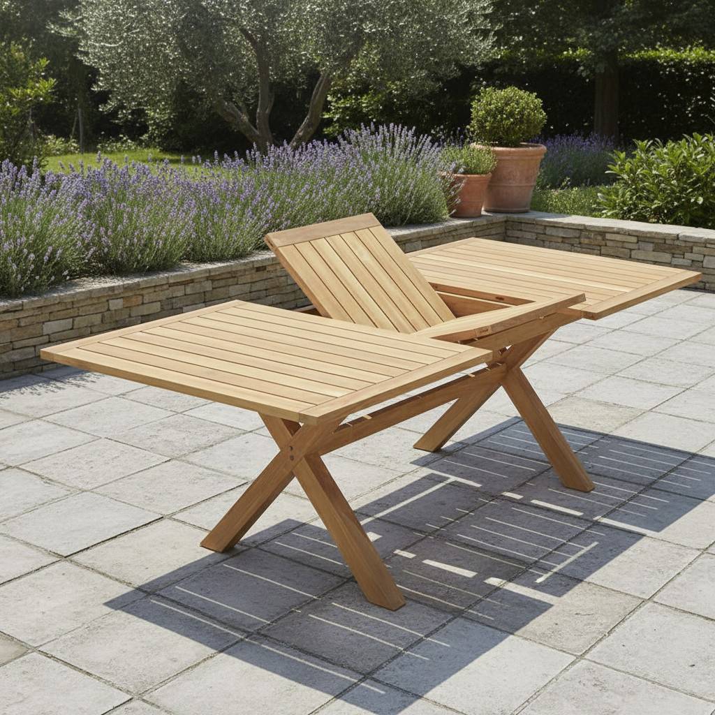 Table extensible rectangulaire teck massif Linarte 174/234 x100 cm - TECK'Attitude - Imagen 7