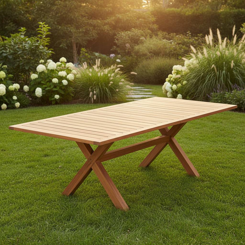 Table extensible rectangulaire teck massif Linarte 174/234 x100 cm - TECK'Attitude - Imagen 6