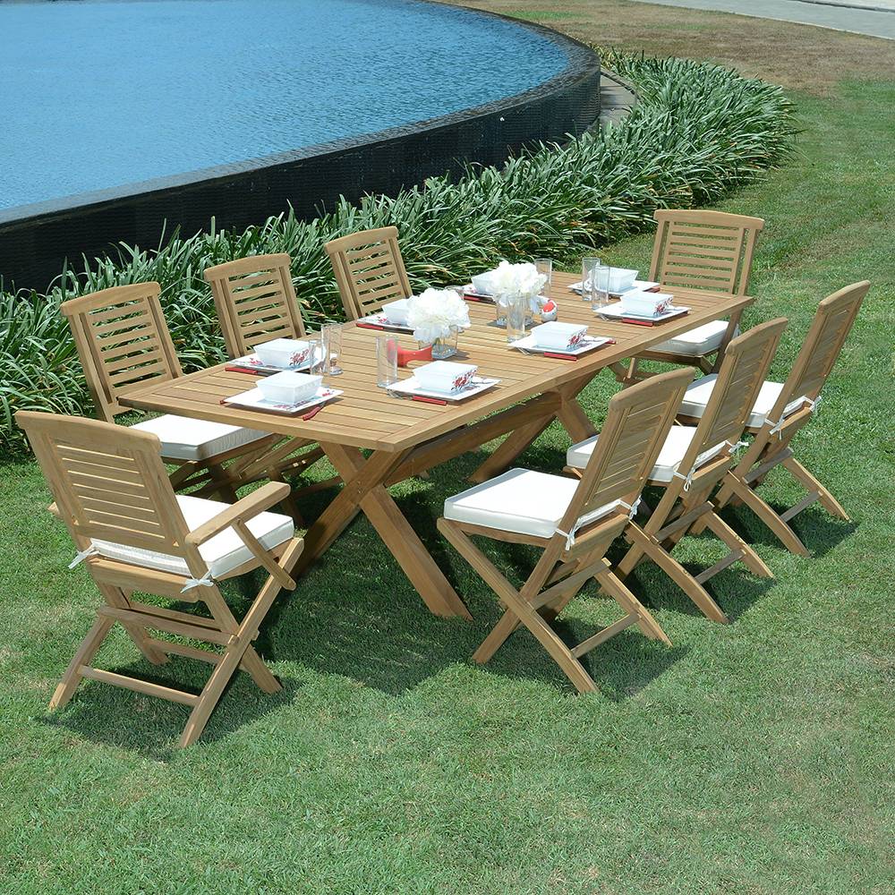 Table extensible rectangulaire teck massif Linarte 174/234 x100 cm - TECK'Attitude - Imagen 8
