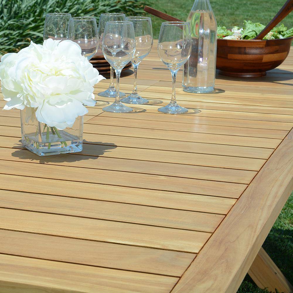 Table extensible rectangulaire teck massif Linarte 174/234 x100 cm - TECK'Attitude - Imagen 4