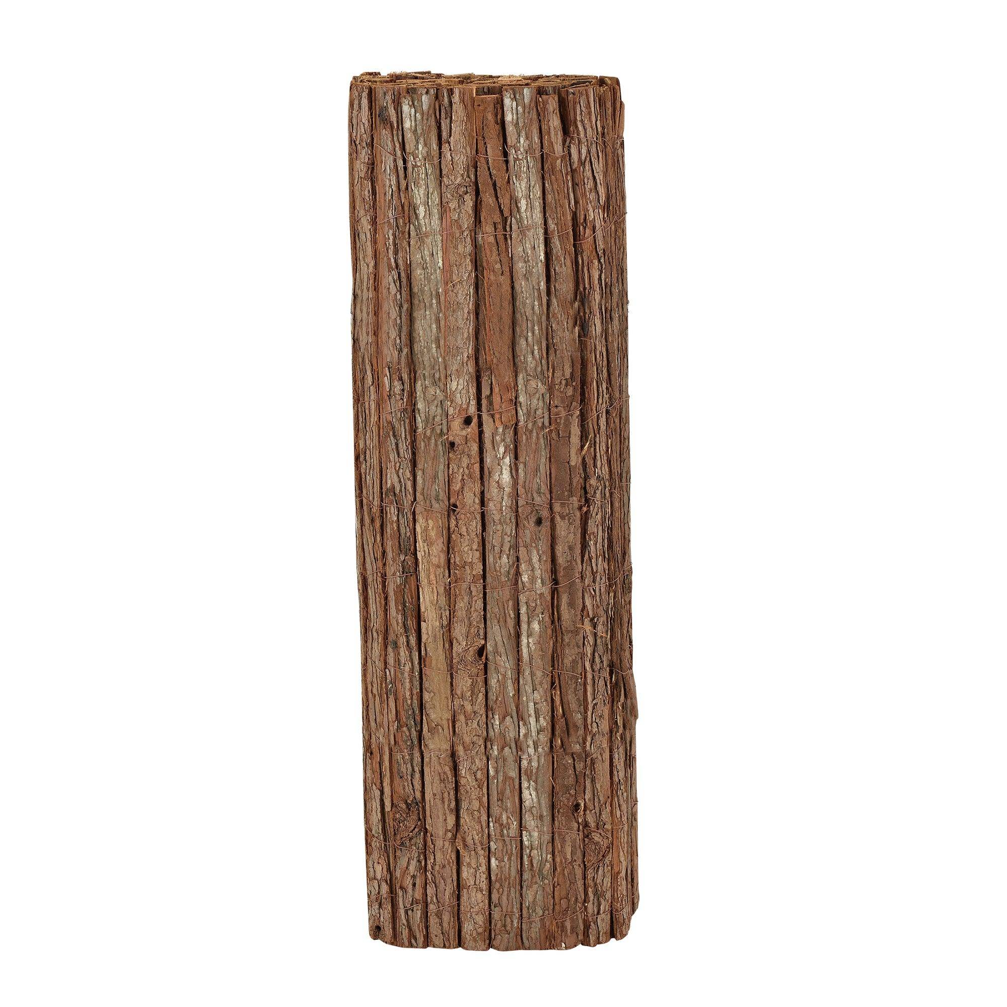Helloshop26 - Clôture brise vue canisse écorce solide 1,5 x 5 m brun